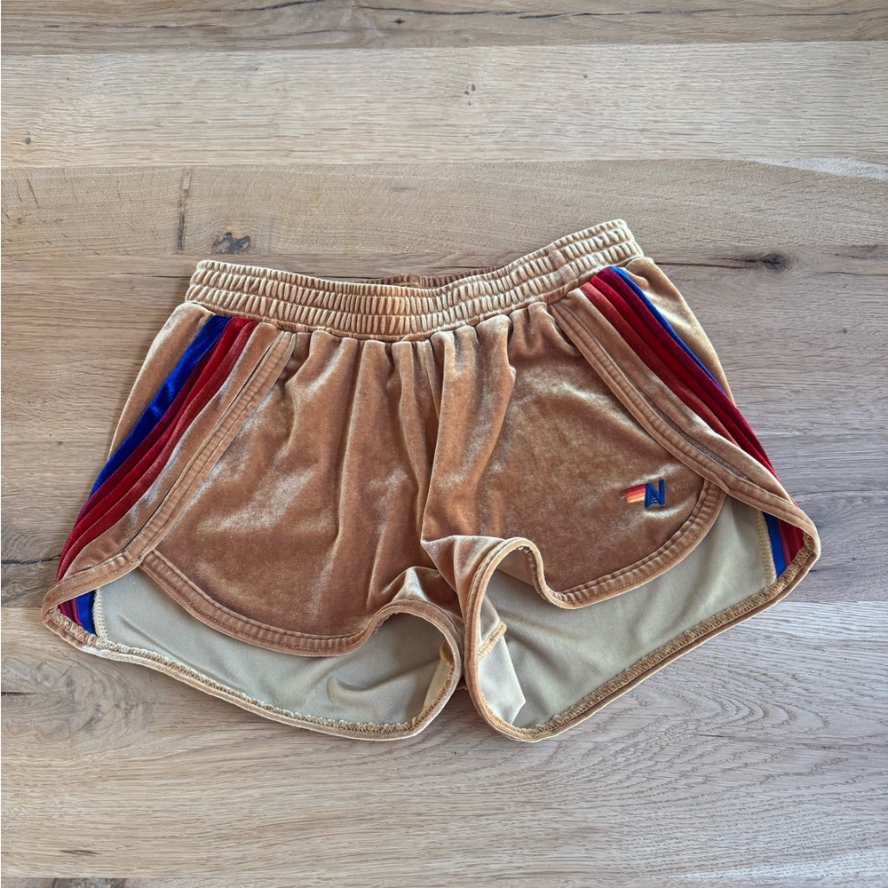 Aviator Nation Brown Velvet Women's Shorts